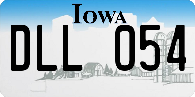 IA license plate DLL054