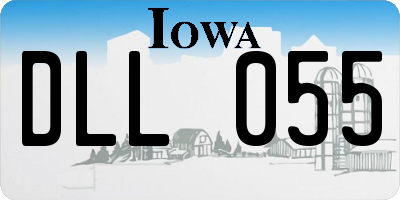IA license plate DLL055
