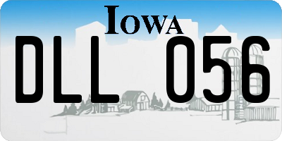IA license plate DLL056