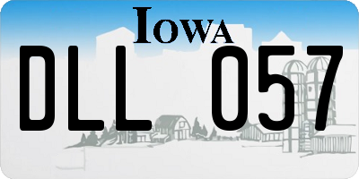 IA license plate DLL057