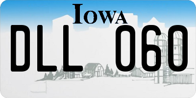 IA license plate DLL060