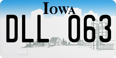 IA license plate DLL063