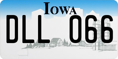 IA license plate DLL066