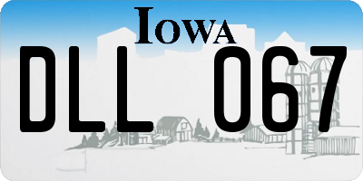 IA license plate DLL067