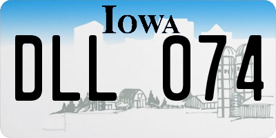 IA license plate DLL074