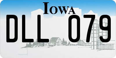 IA license plate DLL079