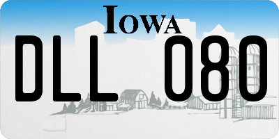 IA license plate DLL080