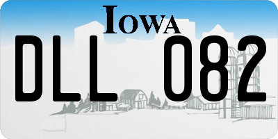 IA license plate DLL082