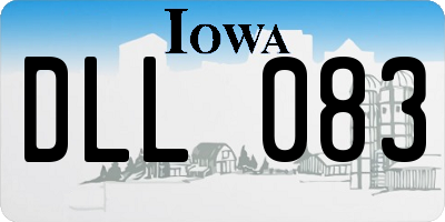 IA license plate DLL083