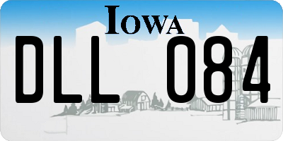 IA license plate DLL084