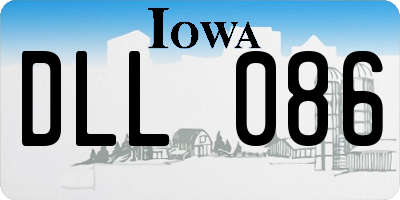 IA license plate DLL086