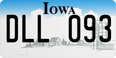IA license plate DLL093