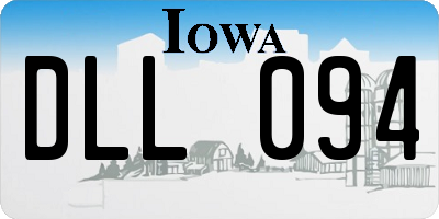 IA license plate DLL094