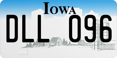 IA license plate DLL096