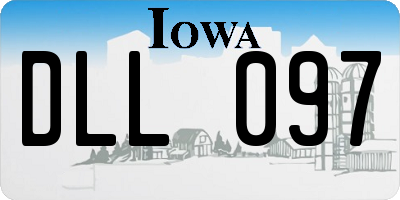 IA license plate DLL097