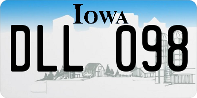 IA license plate DLL098