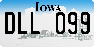 IA license plate DLL099