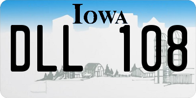 IA license plate DLL108