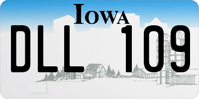 IA license plate DLL109