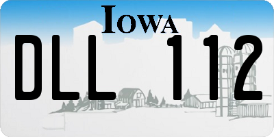 IA license plate DLL112