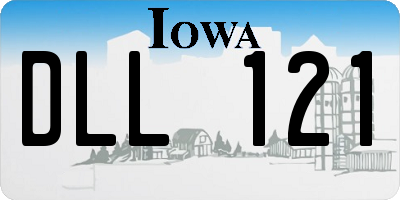 IA license plate DLL121