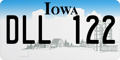IA license plate DLL122