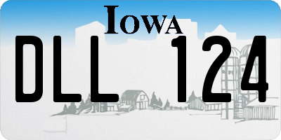 IA license plate DLL124