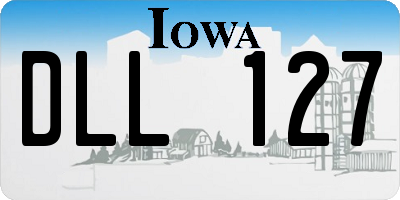 IA license plate DLL127