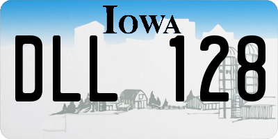 IA license plate DLL128