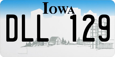 IA license plate DLL129
