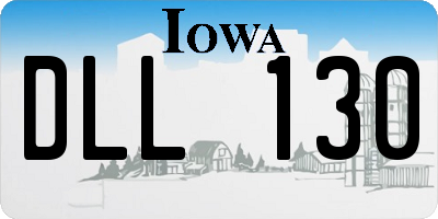 IA license plate DLL130