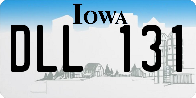 IA license plate DLL131