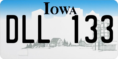 IA license plate DLL133