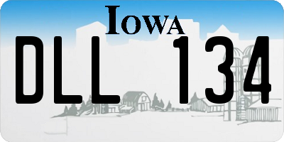 IA license plate DLL134
