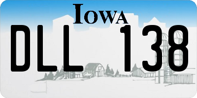 IA license plate DLL138