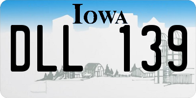 IA license plate DLL139