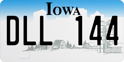 IA license plate DLL144