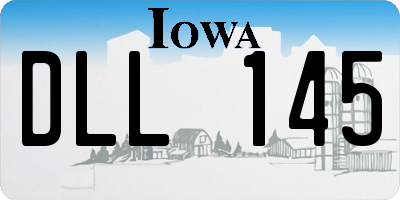 IA license plate DLL145