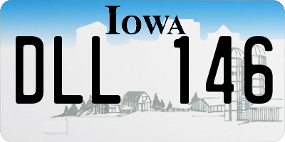IA license plate DLL146