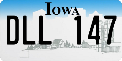 IA license plate DLL147
