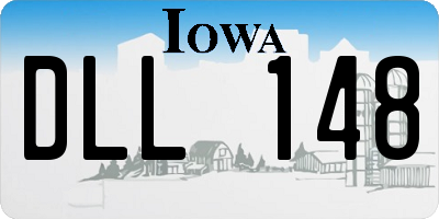 IA license plate DLL148