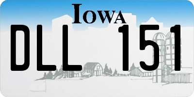 IA license plate DLL151