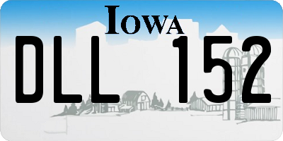 IA license plate DLL152