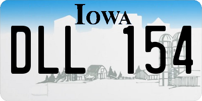 IA license plate DLL154