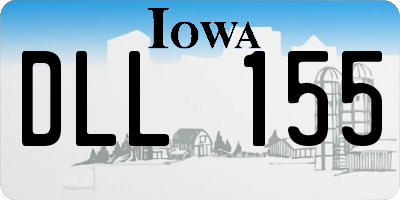 IA license plate DLL155