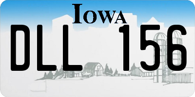 IA license plate DLL156