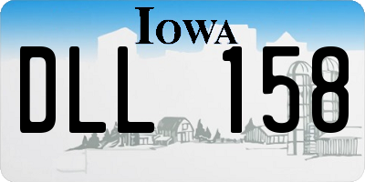 IA license plate DLL158