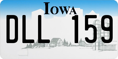 IA license plate DLL159
