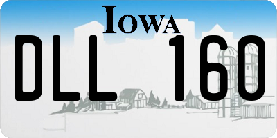 IA license plate DLL160
