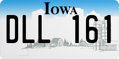 IA license plate DLL161